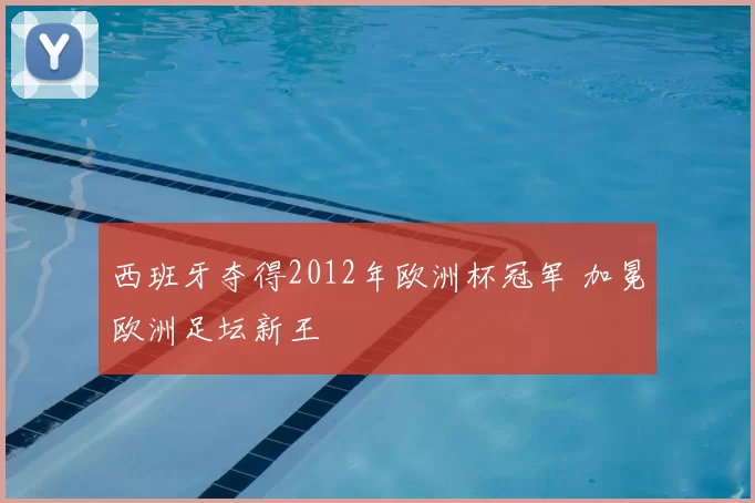 西班牙夺得2012年欧洲杯冠军 加冕欧洲足坛新王